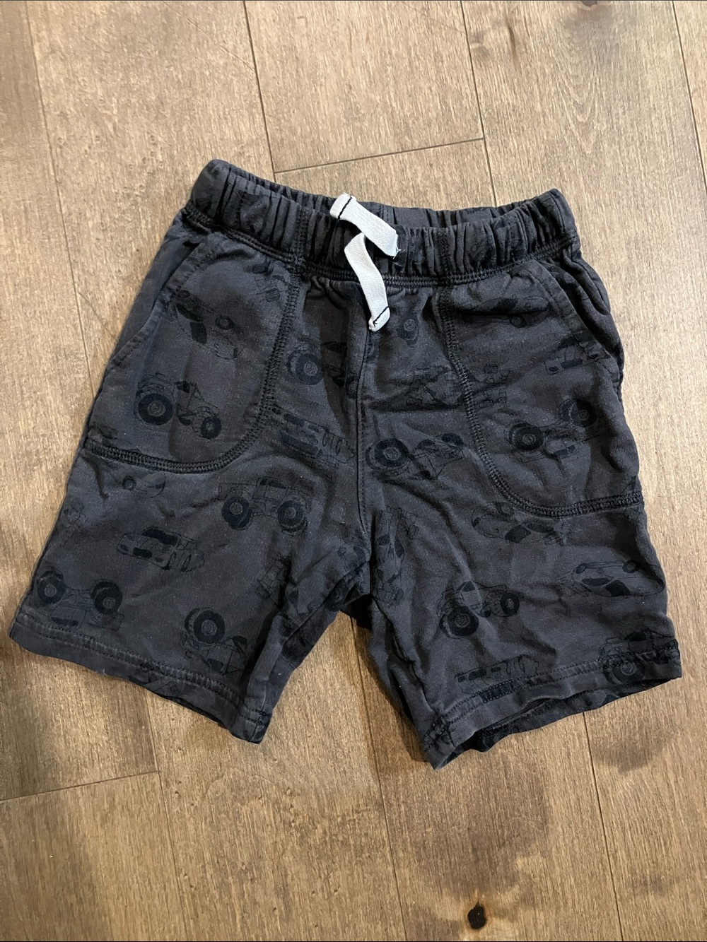 Carter's Charcoal Gray Truck-Print Boys Shorts